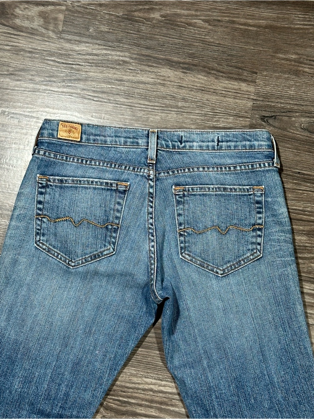 RED ENGINE Vintage Original Denim Whiskered 5 Pocket Low Rise Cropped Jeans 29 - Picture 8 of 11